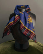 “CELINE” 2019-2024 Heraldic chain cotton scarf