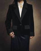 –SPECIAL– “Yves Saint Laurent” 90’s-00’s Velvet tuxedo tailored jacket