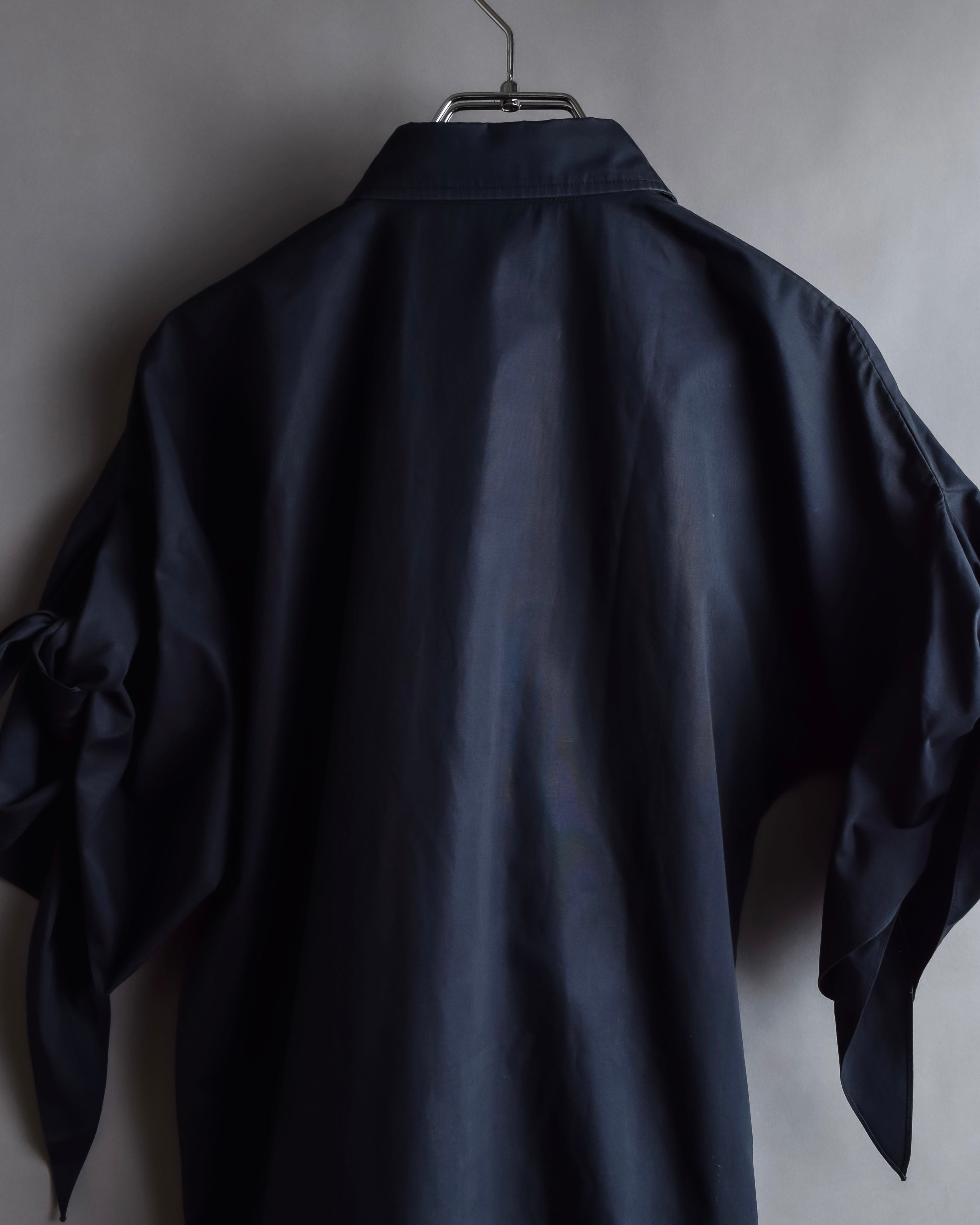 "HERMES" Gaultier period twisted sleeve cotton shirt