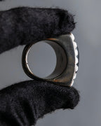 "CHANEL" 00s' rhinestone design ring