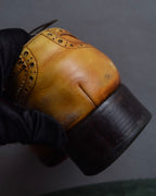 "Christian Louboutin" Brogue detail wingtip leather shoes