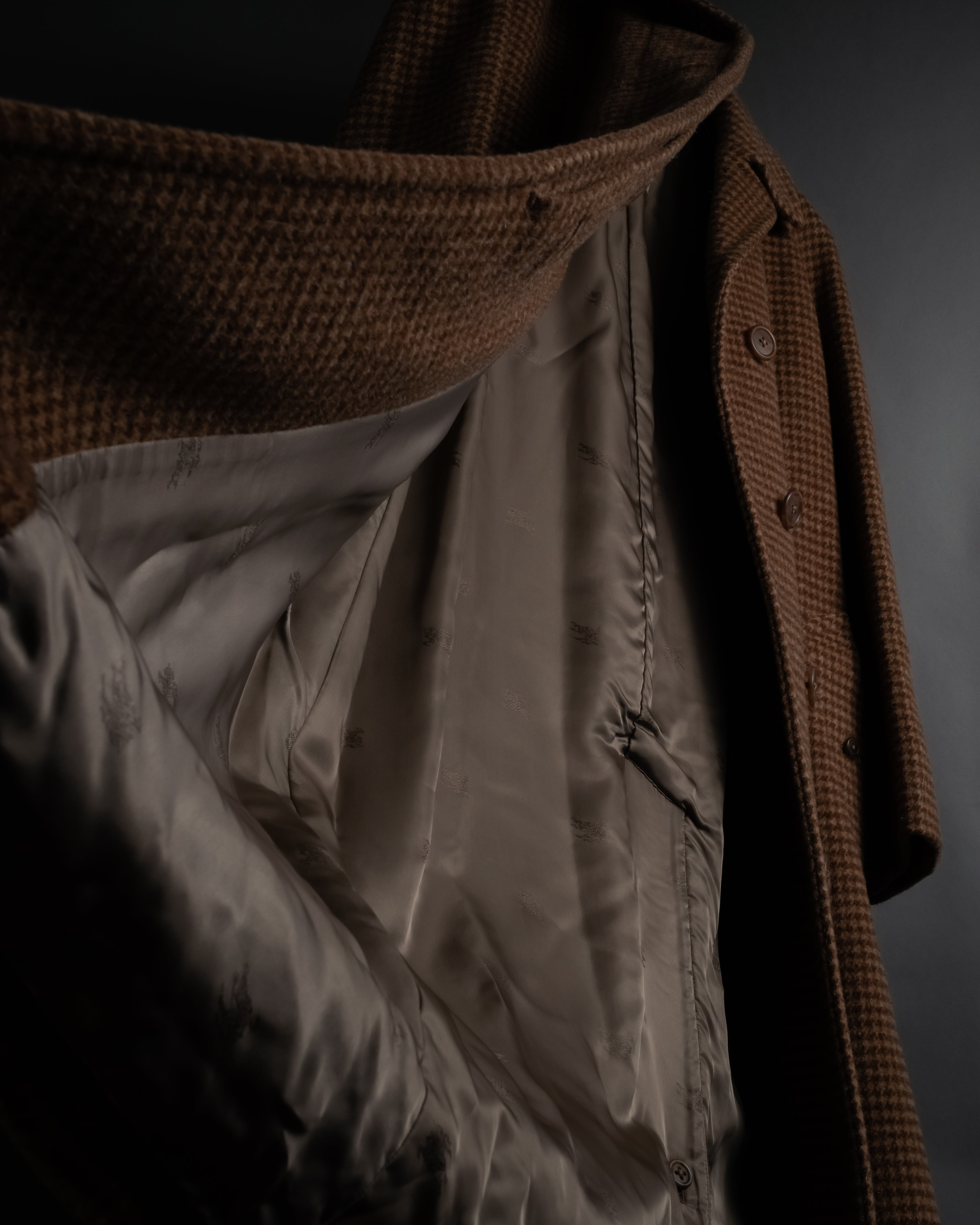 "Burberrys" 80’s-90’s Belted tweed check coat