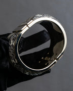 "BURBERRY" Python pattern metal hinge bangle