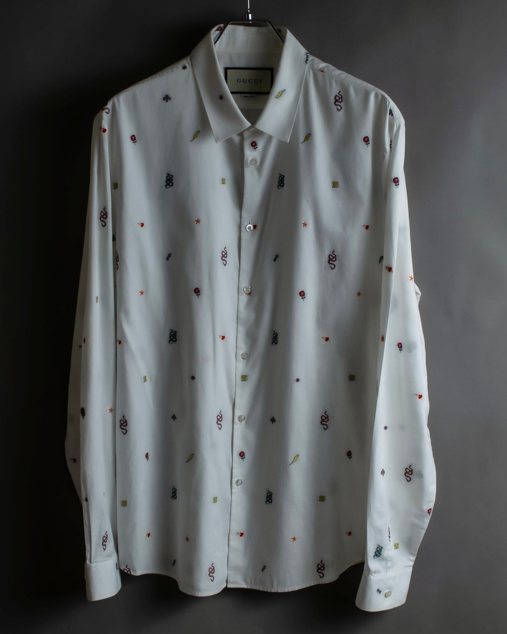 "GUCCI" Michele period iconic motif embroidered shirt