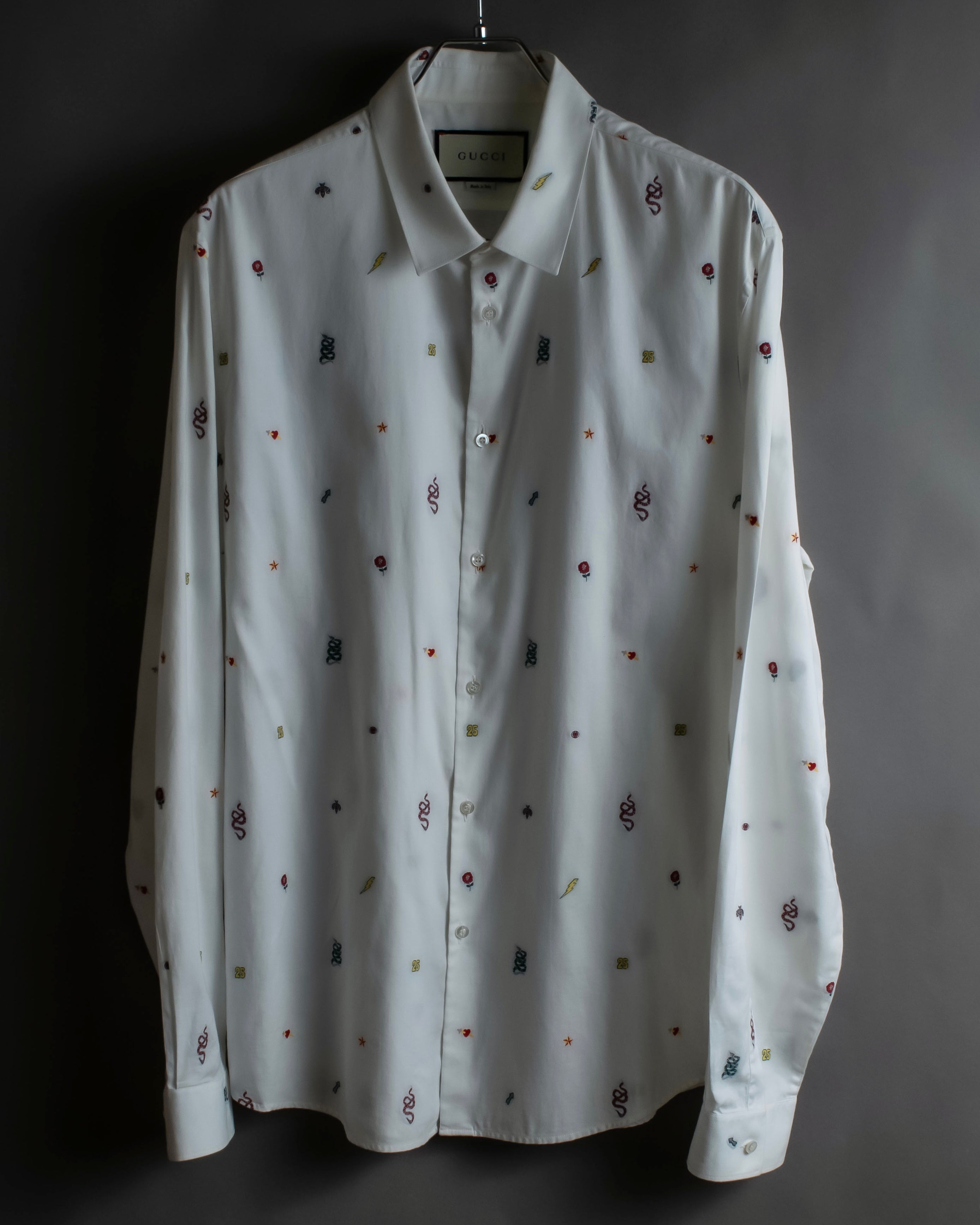 "GUCCI" Michele period iconic motif embroidered shirt