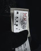 "MARNI" 90’s-00’s Textured plaid wool blend coat