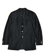 DUNHILL/ Classic Navy Blazer with Checked Lining