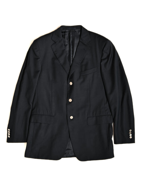 DUNHILL/ Classic Navy Blazer with Checked Lining