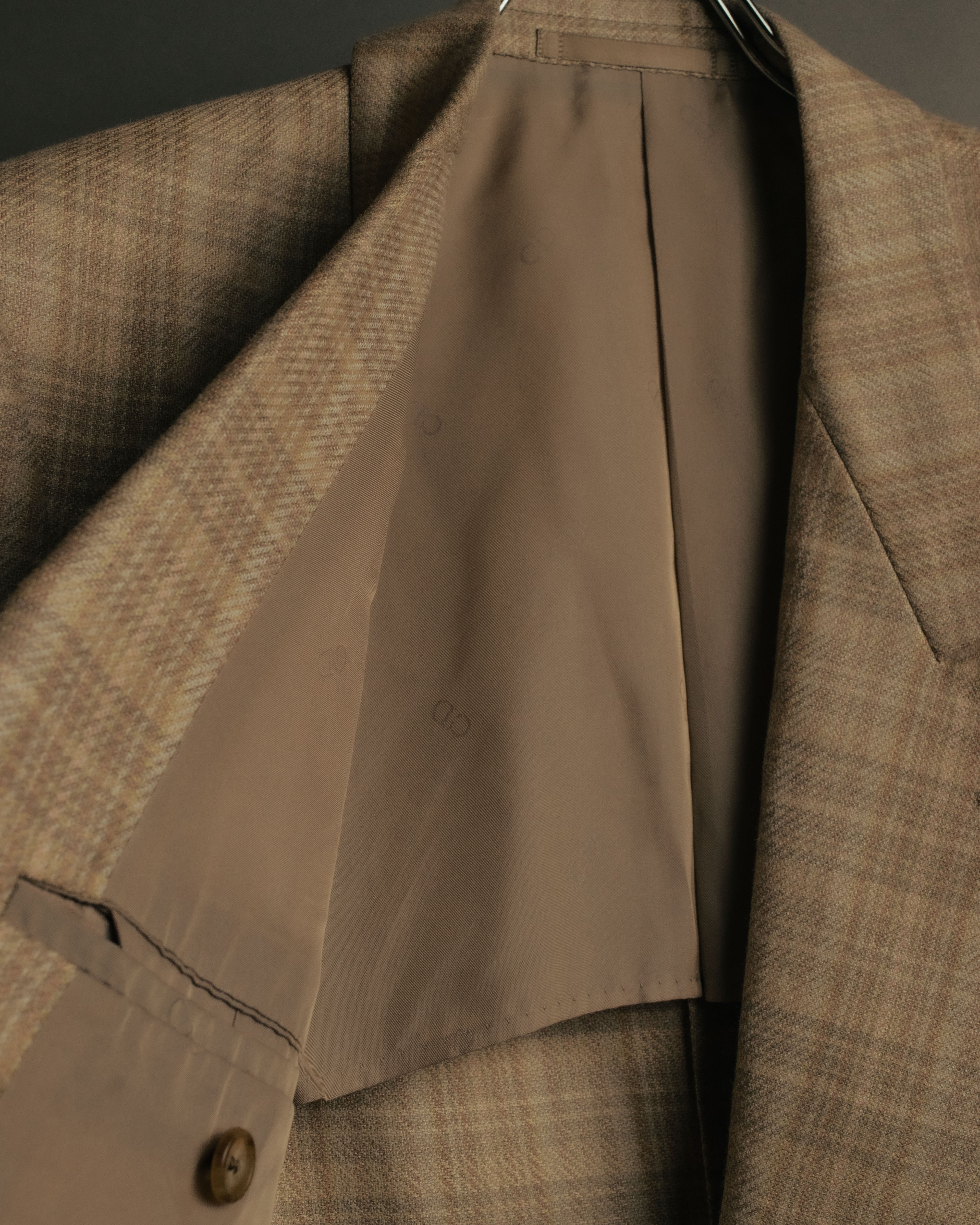 “Christian Dior MONSIEUR” 80’s-90’s Silk blend checked double breasted blazer