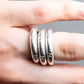 "CHANEL" Silver 925 three connected rings