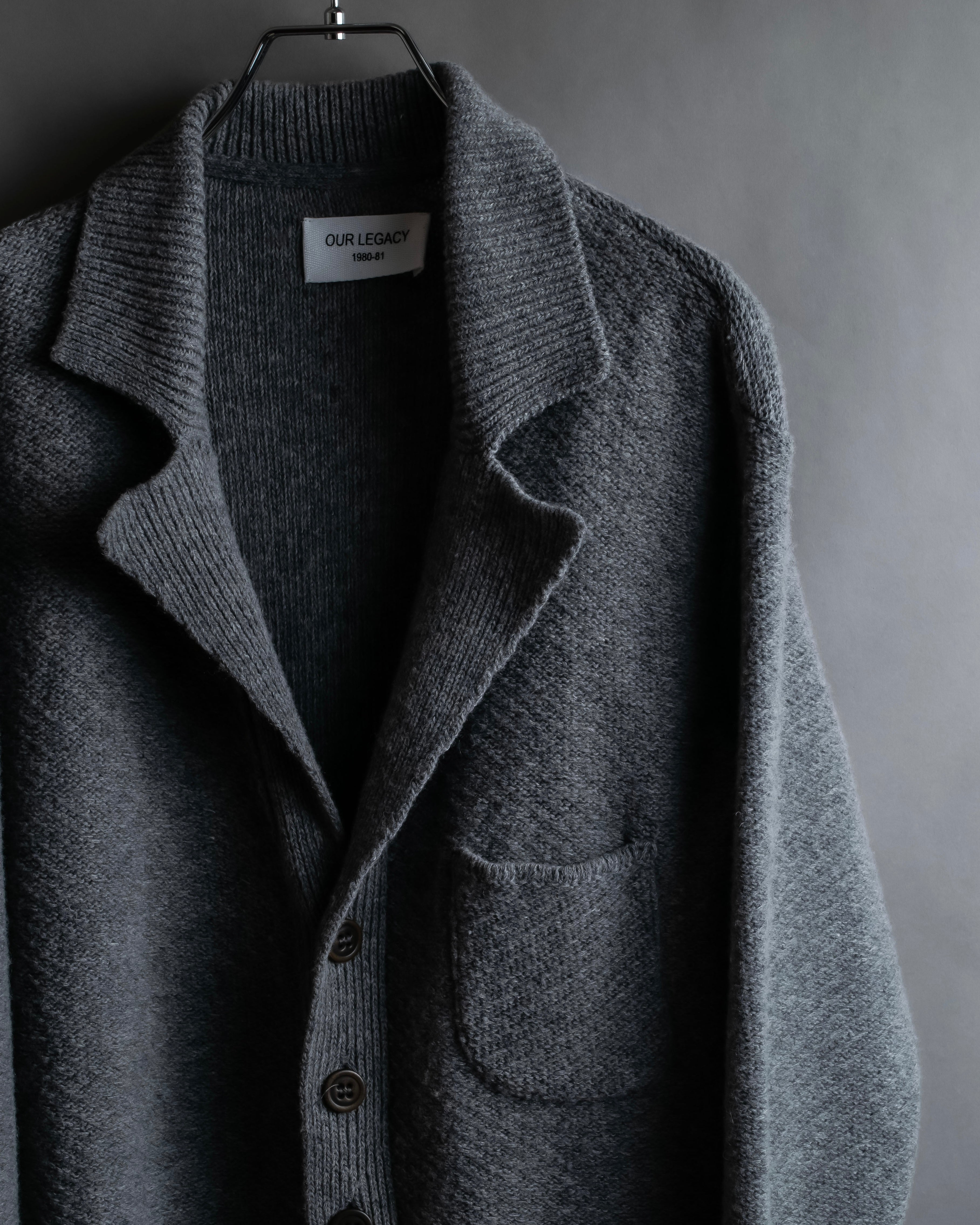 "OUR LEGACY" Patch pocket design lambswool knit jacket