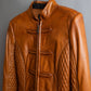 "EMPORIO ARMANI"  Quilted design brown color leather jacket