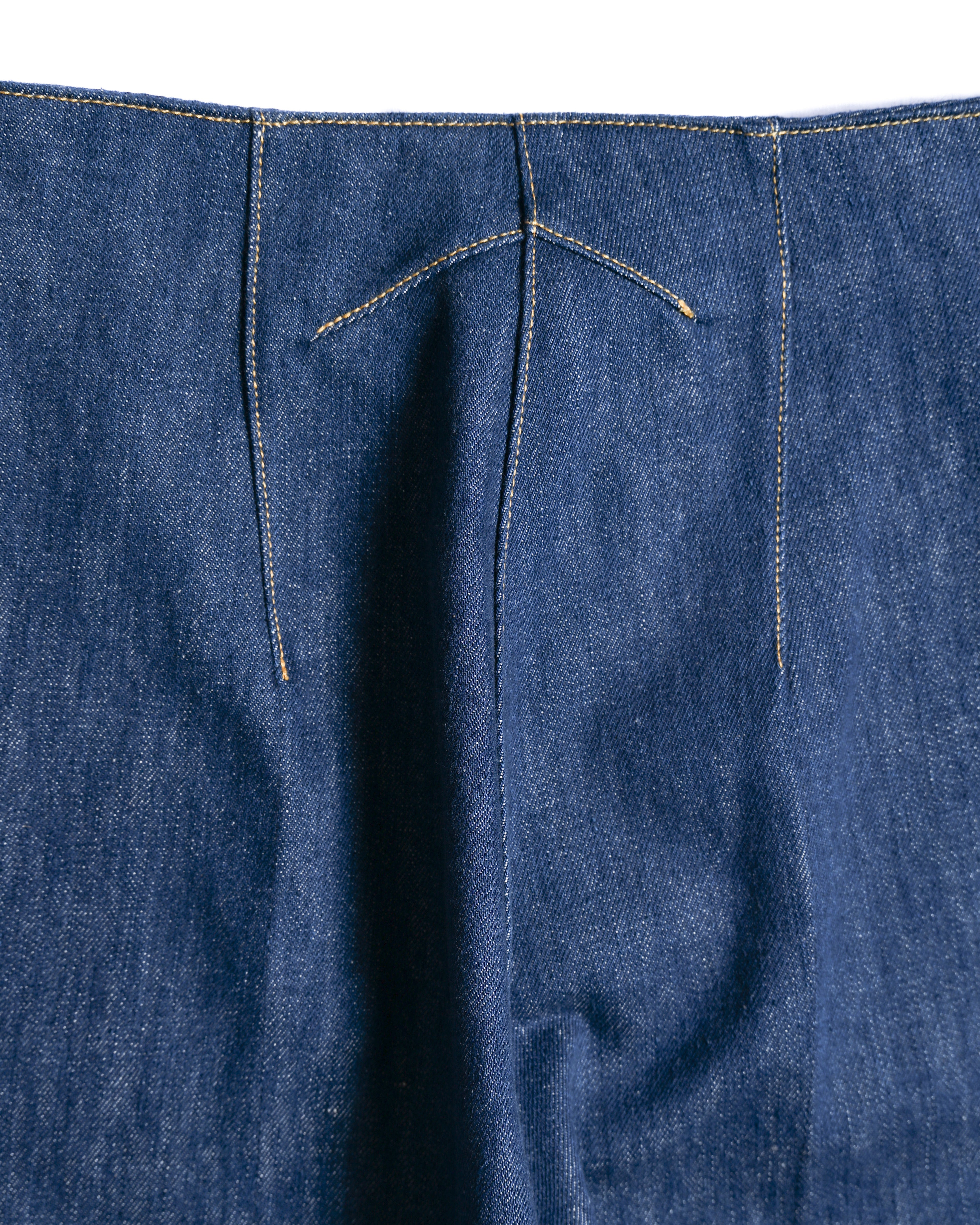 PATOU/ “Iconic Denim Trousers” Rolle Up Designed Denim