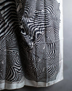 "HERMES" Zebra abstract print Carre 90 silk scarf