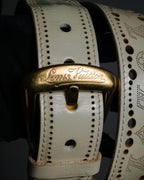 "LOUIS VUITTON" 00’s perforated monogram leather belt