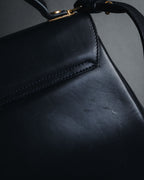 "Salvatore Ferragamo" Structured top-handle leather satchel bag