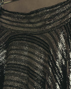 "ENRICO COVERI" 80's-90's Metallic flared maxi skirt
