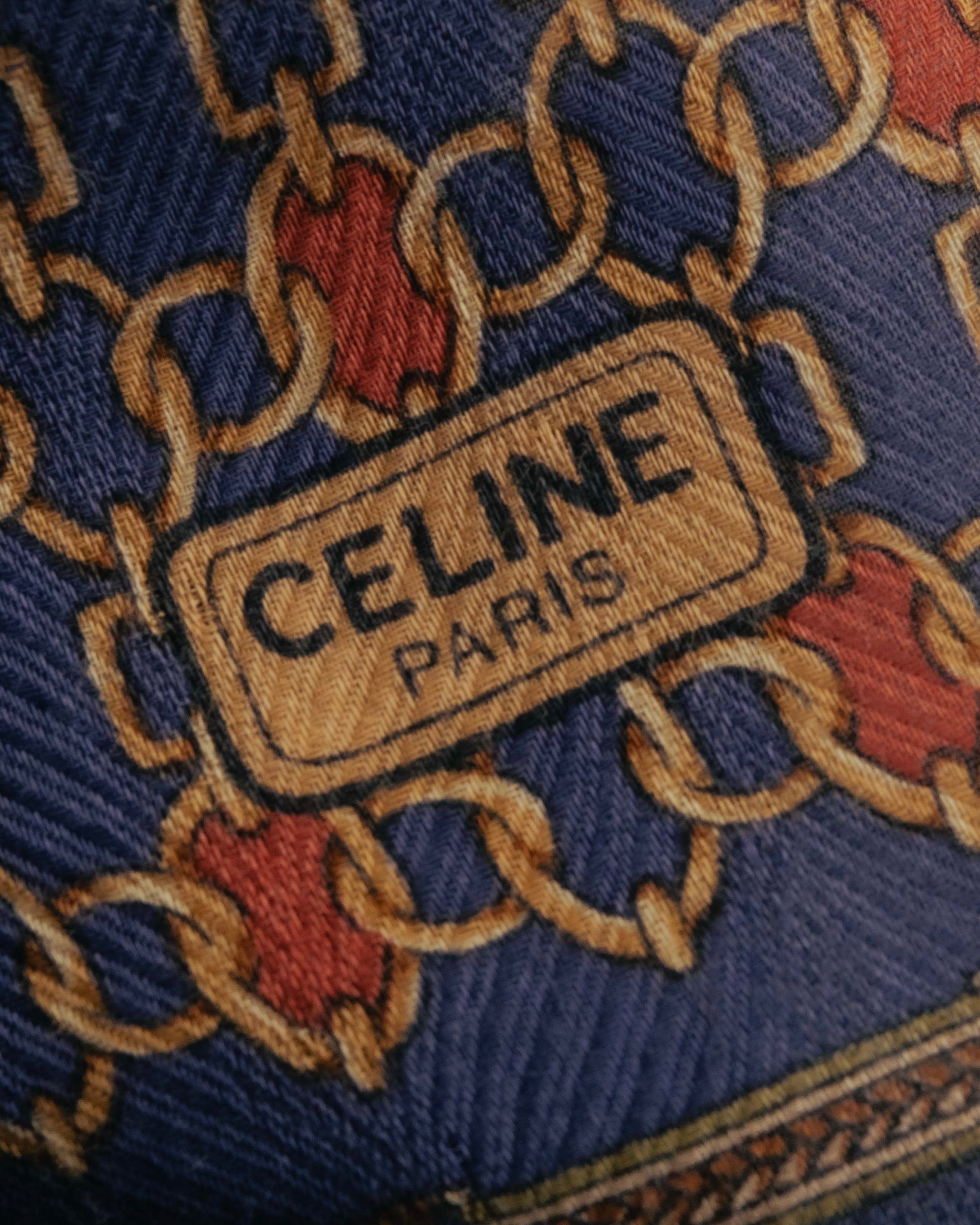 CELINE (セリーヌ) - スカーフ - ネイビー - 80's-90's ヴィンテージ