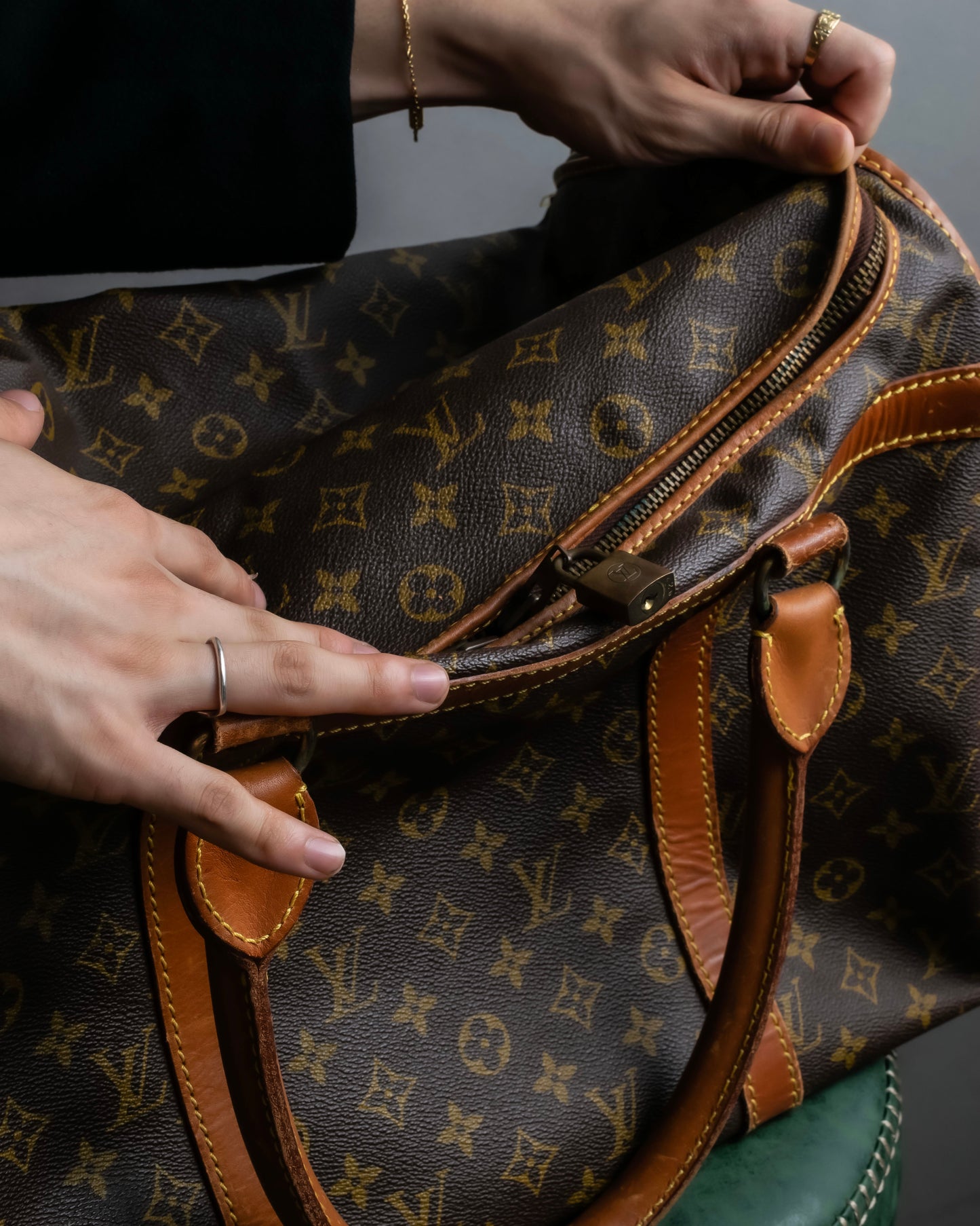 "LOUIS VUITTON" Monogram pattern pet carrier Boston bag