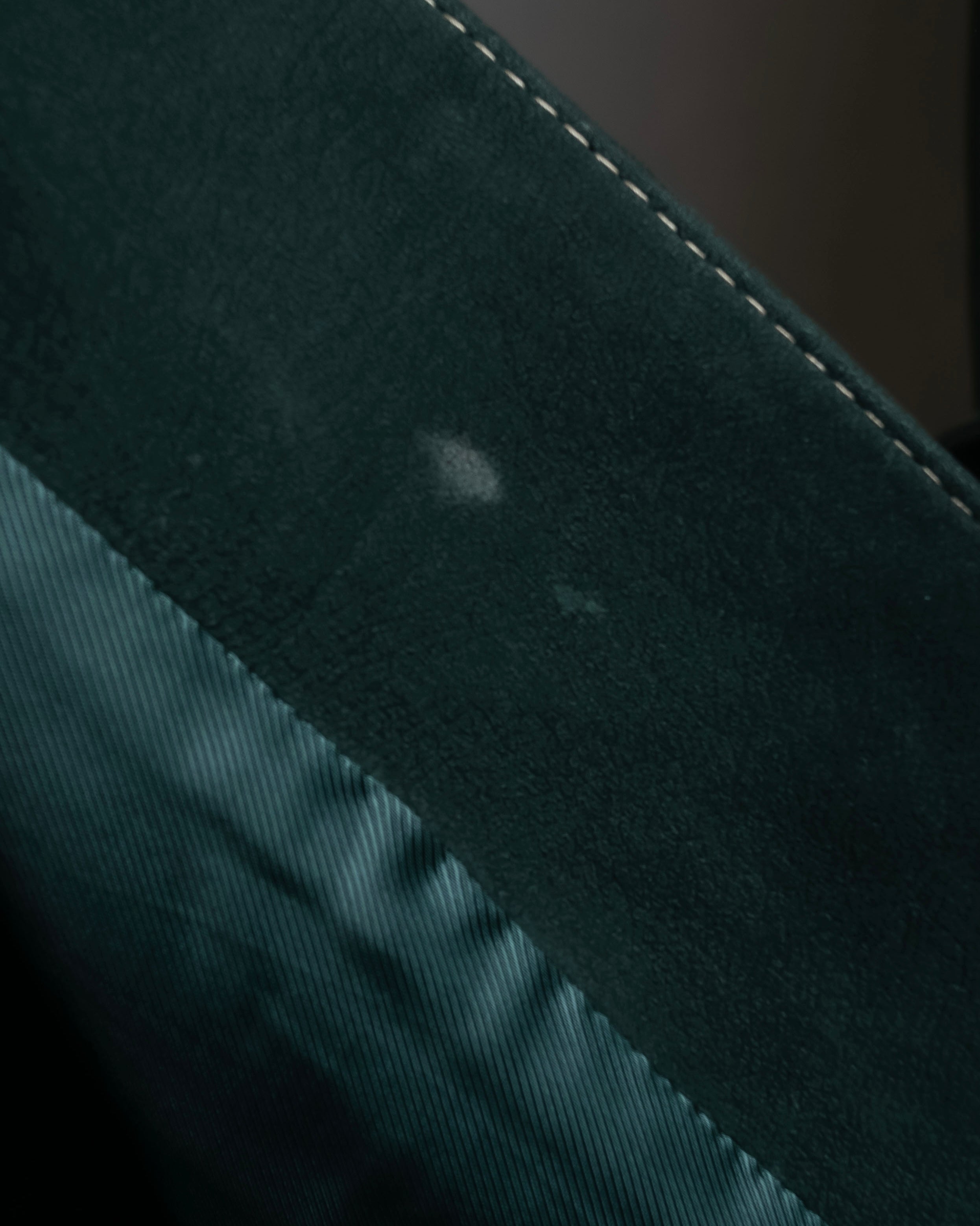 "PRADA" Stitching design suede belted coat