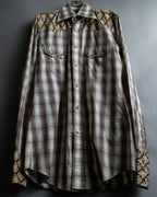 "GUCCI" Floral and checkered western shirt