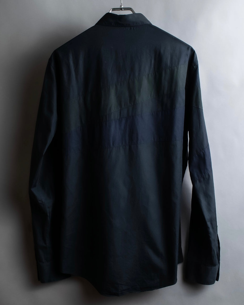 "HERMES" Tone-on-tone shadow check shirt