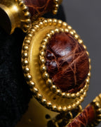 "LOEWE" Gold metal dome motif bracelet