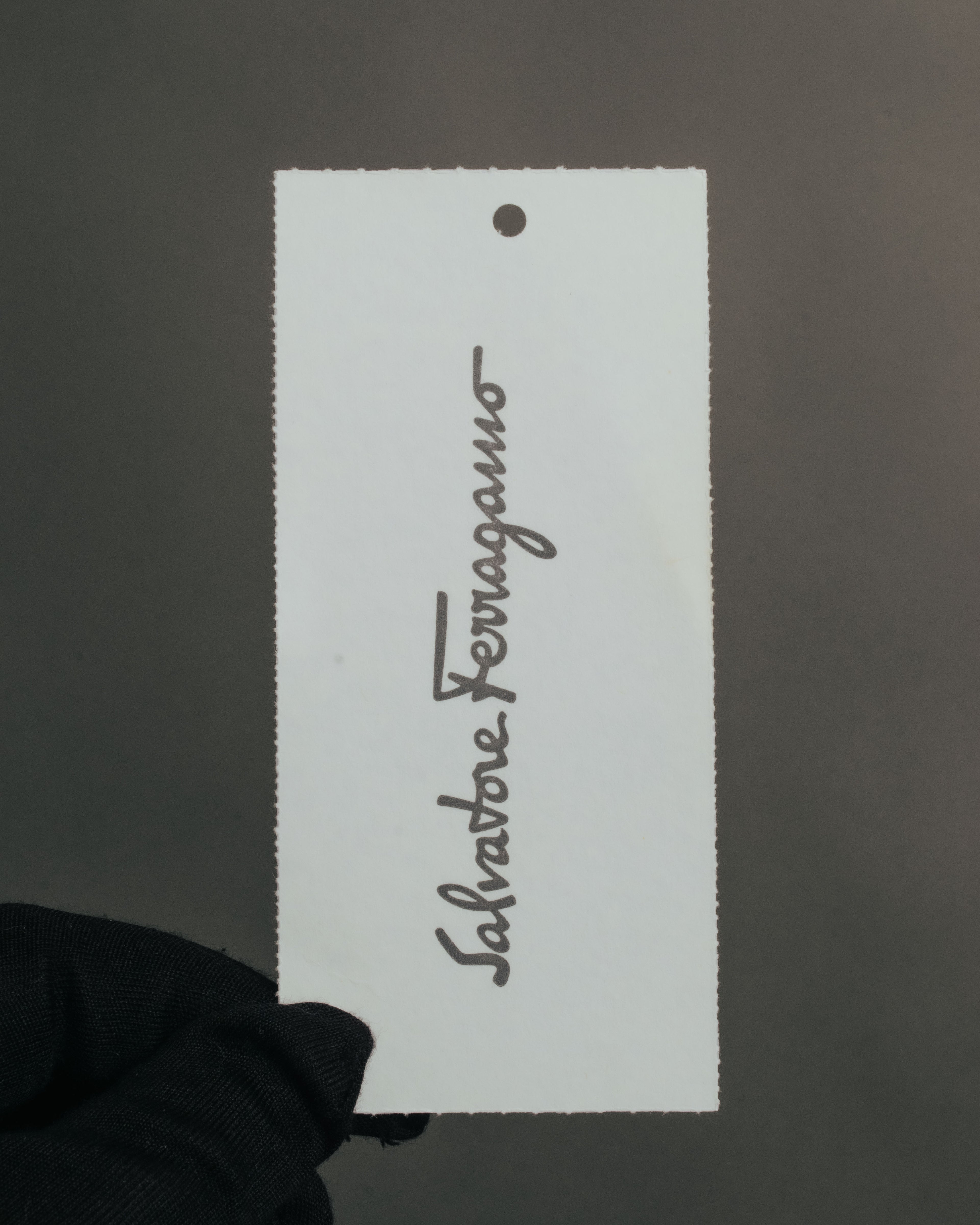 “Salvatore Ferragamo” 90’s-00’s Gancini top handle box calf bag