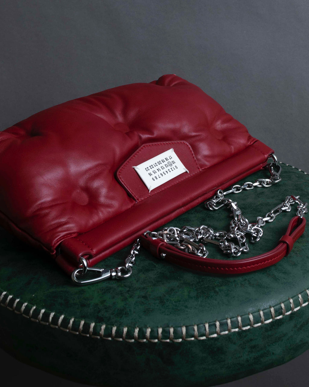 "MAISON MARGIELA" Red color Glam Slam chain shoulder bag