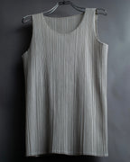 "PLEATS PLEASE ISSEY MIYAKE" Off-white tank top