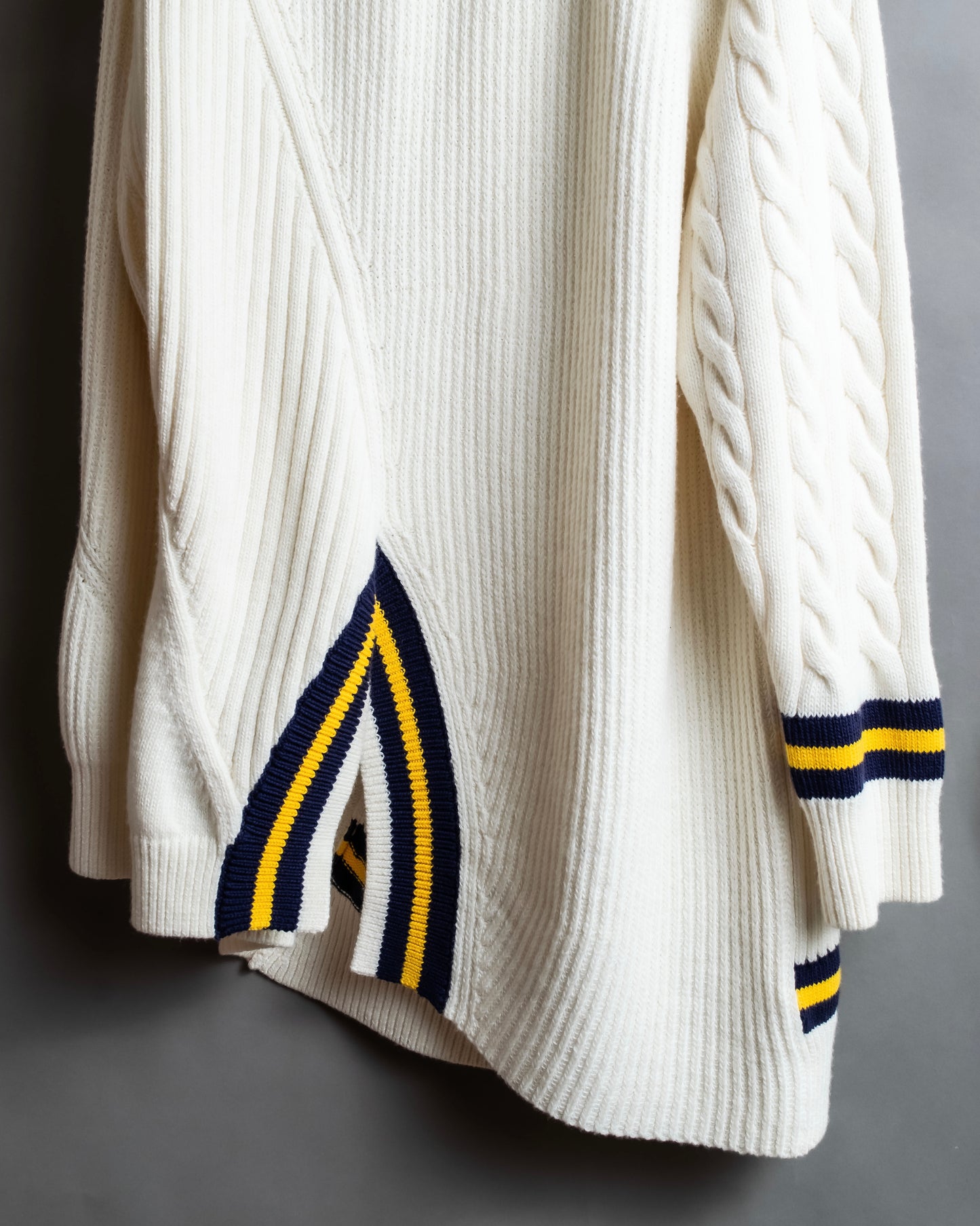 "ALEXANDER WANG" Asymmetrical tilden design knit switching sweater