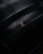 "GUCCI" 70’s-80’s Crest logo leather shoulder bag