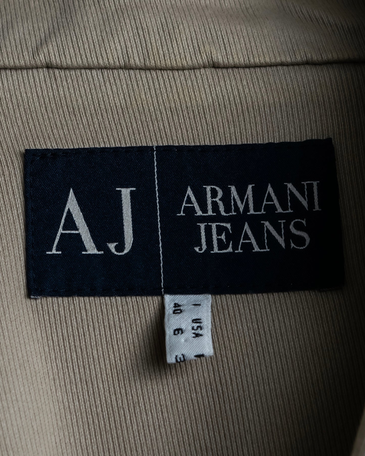 "ARMANI JEANS" 3 button jeans detail tailored jacket