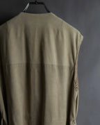 "Salvatore Ferragamo" Belted suede sleeveless dress