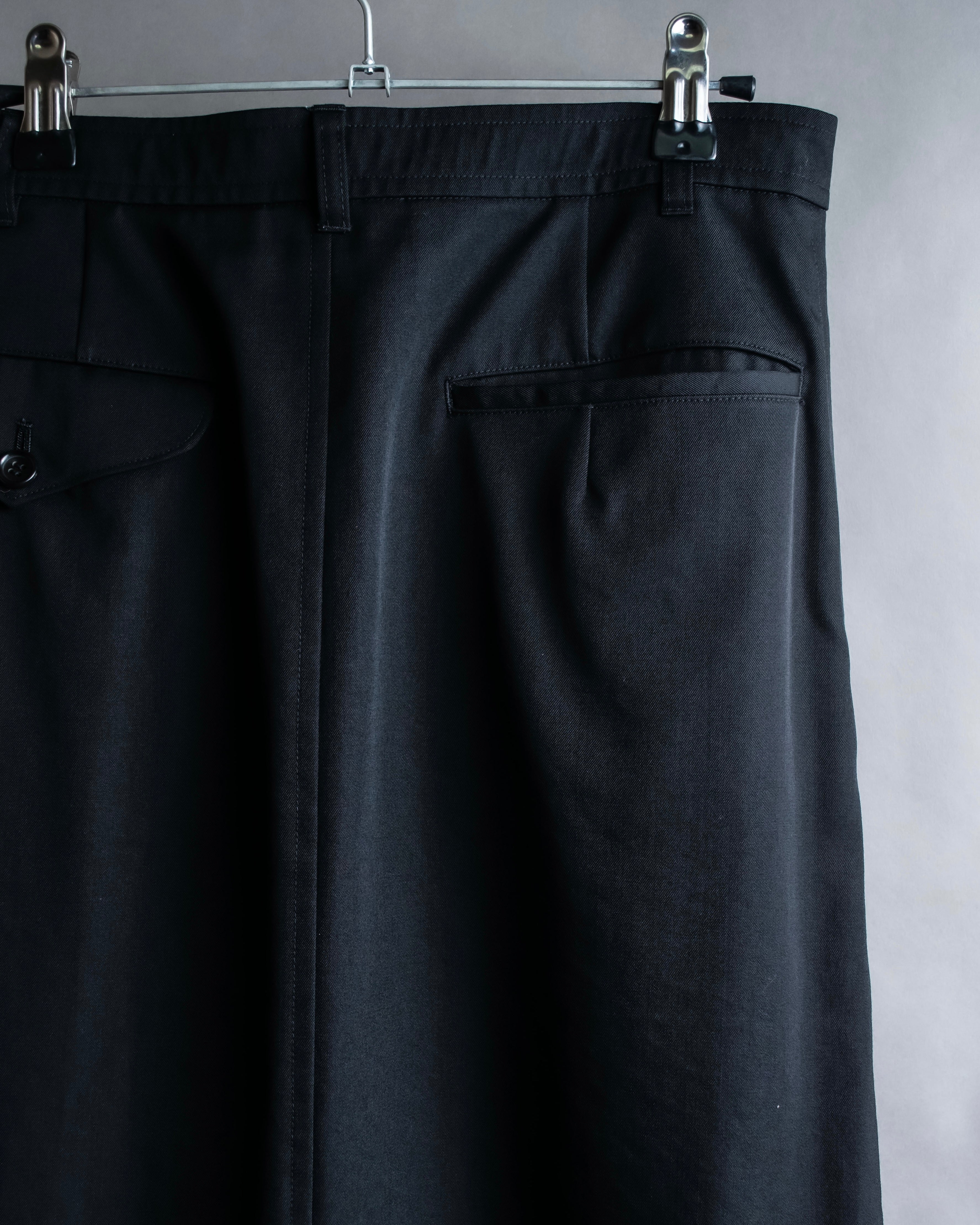 "COMME des GARCONS" Wool gabardine flare maxi length skirt