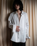 "Christian Dior" Pintuck design wide spread collar dress shirt