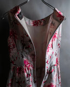 "Max Mara" Watercolor floral pattern sleeveless long dress