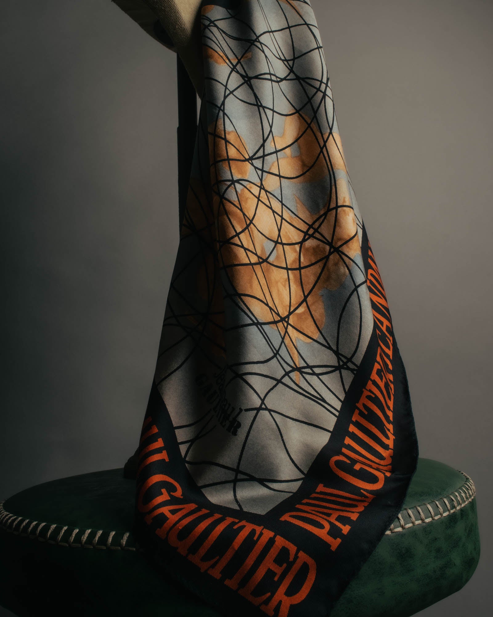 “Jean Paul Gaultier” 90’s-00’s Graphic logo scarf