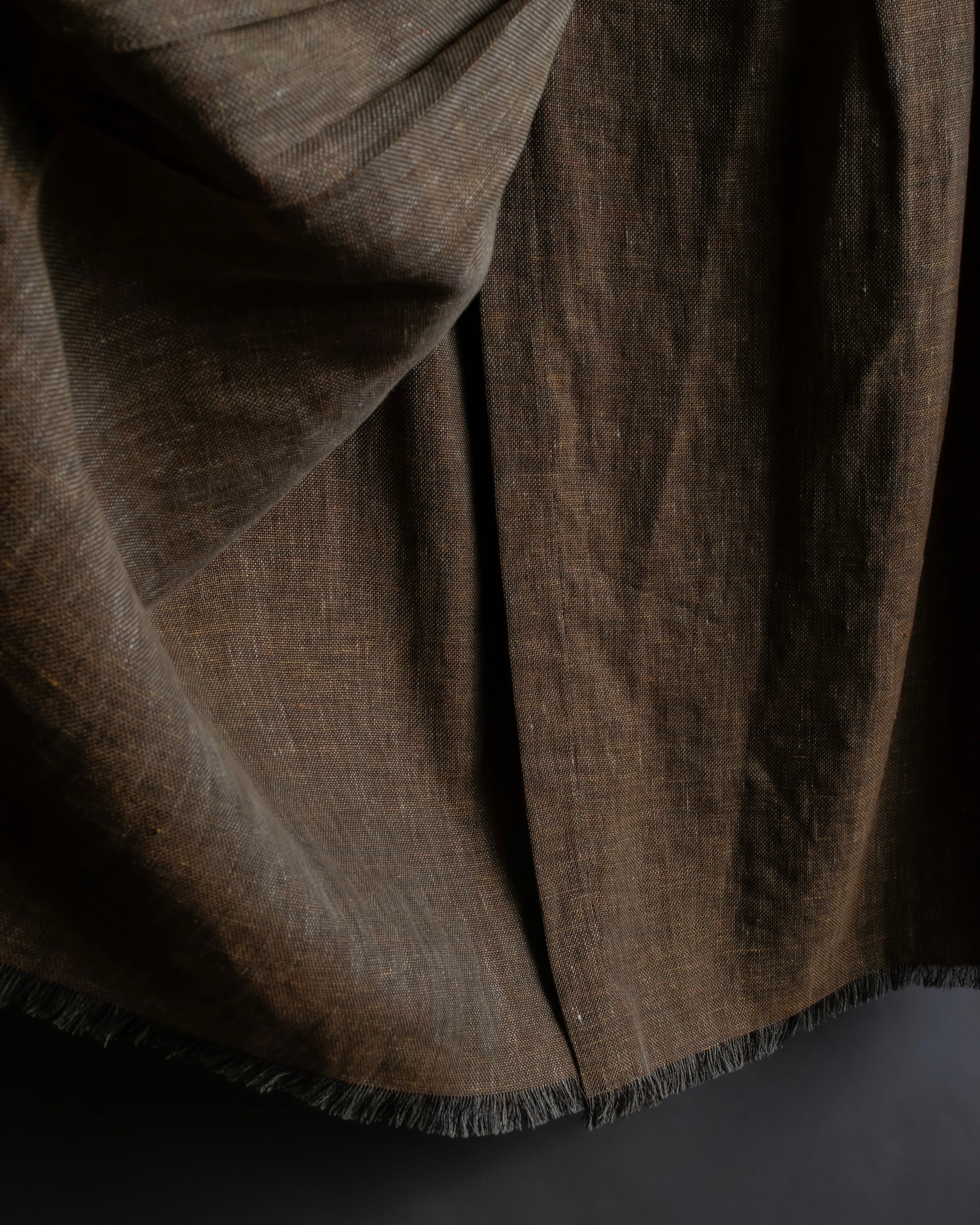 "HERMES" Gaultier period fringe design wrap skirt