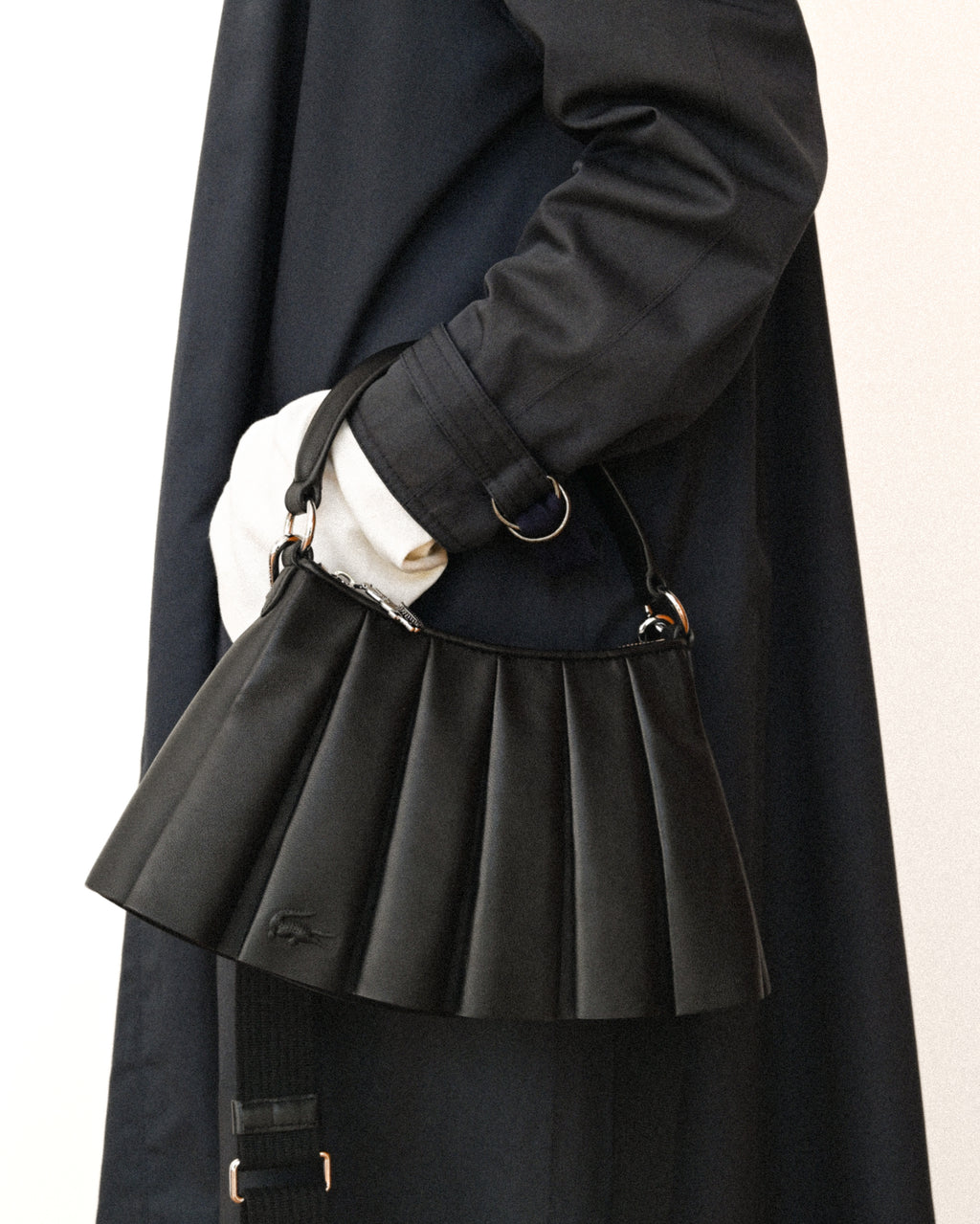 Chloe/ Beautiful A-Line Silhouette Trench Coat Navy