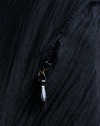 "PRADA" Gathered ribbon design puff sleeve dress