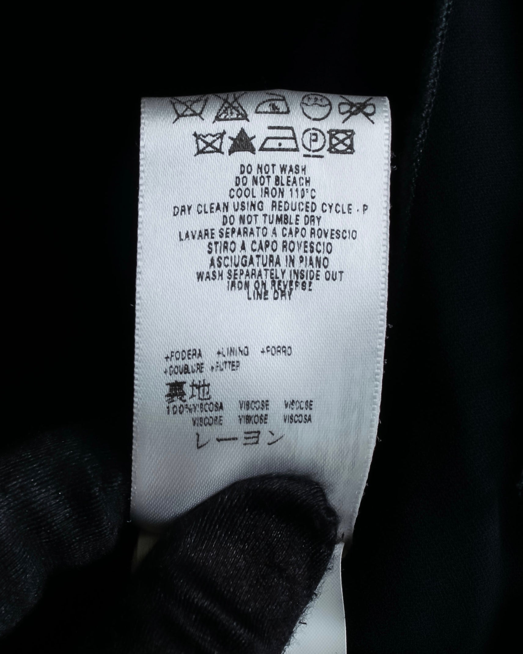 "RED VALENTINO"Ribbon belted design lace black dress