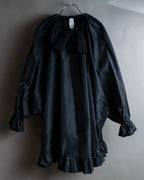 "PATOU" Ribbon shirring design poncho dress
