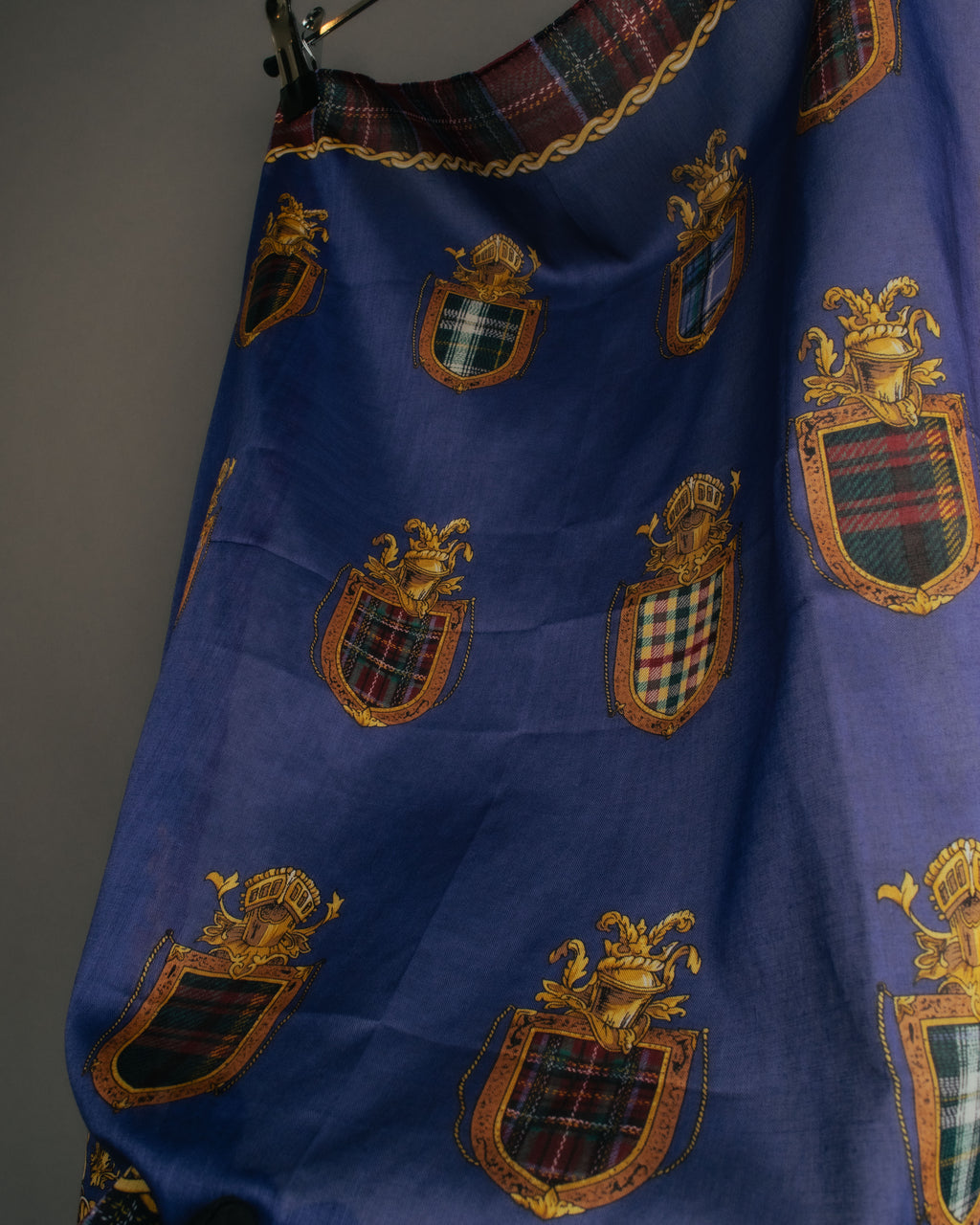 “CELINE” 2019-2024 Heraldic chain cotton scarf