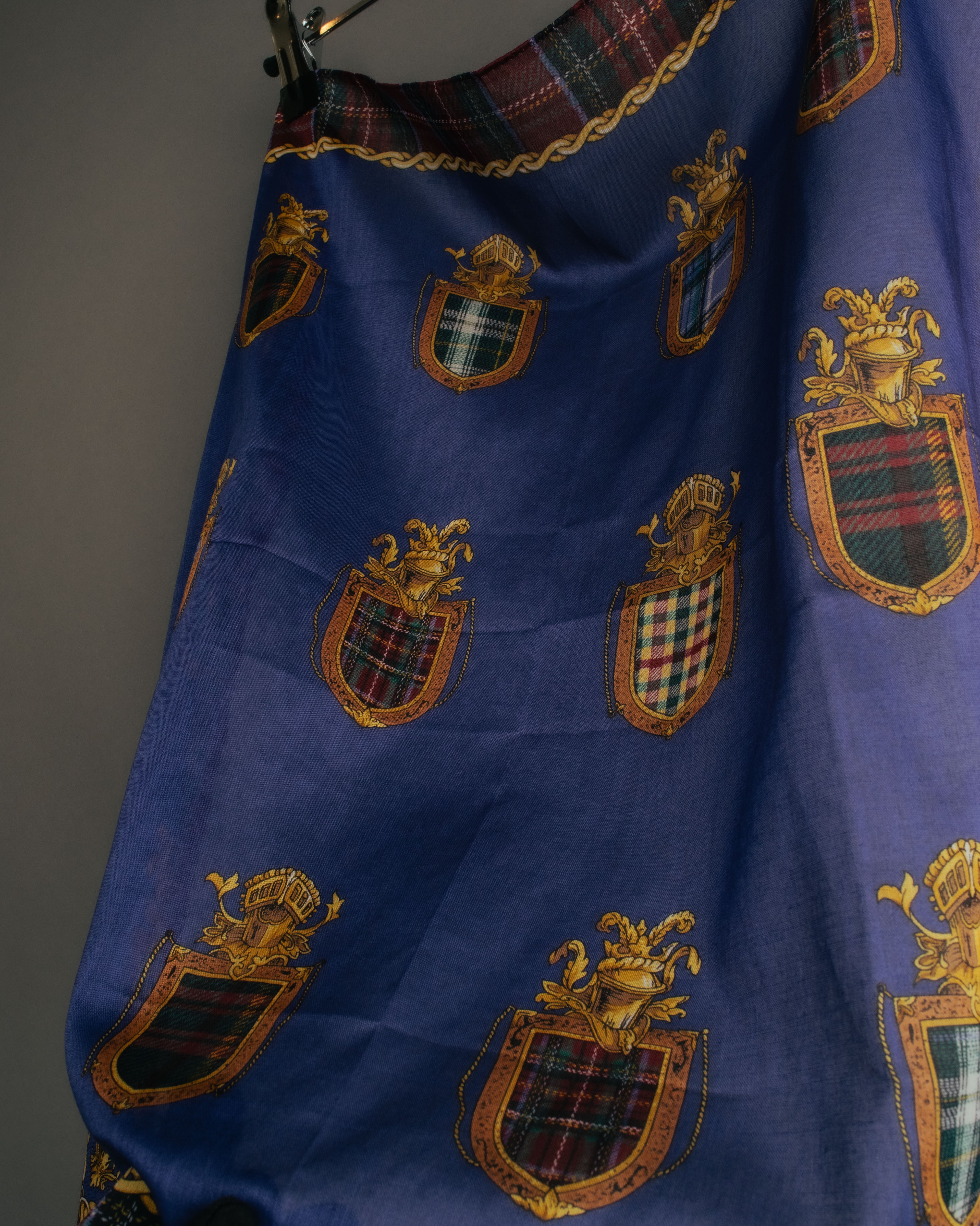 “CELINE” 2019-2024 Heraldic chain cotton scarf