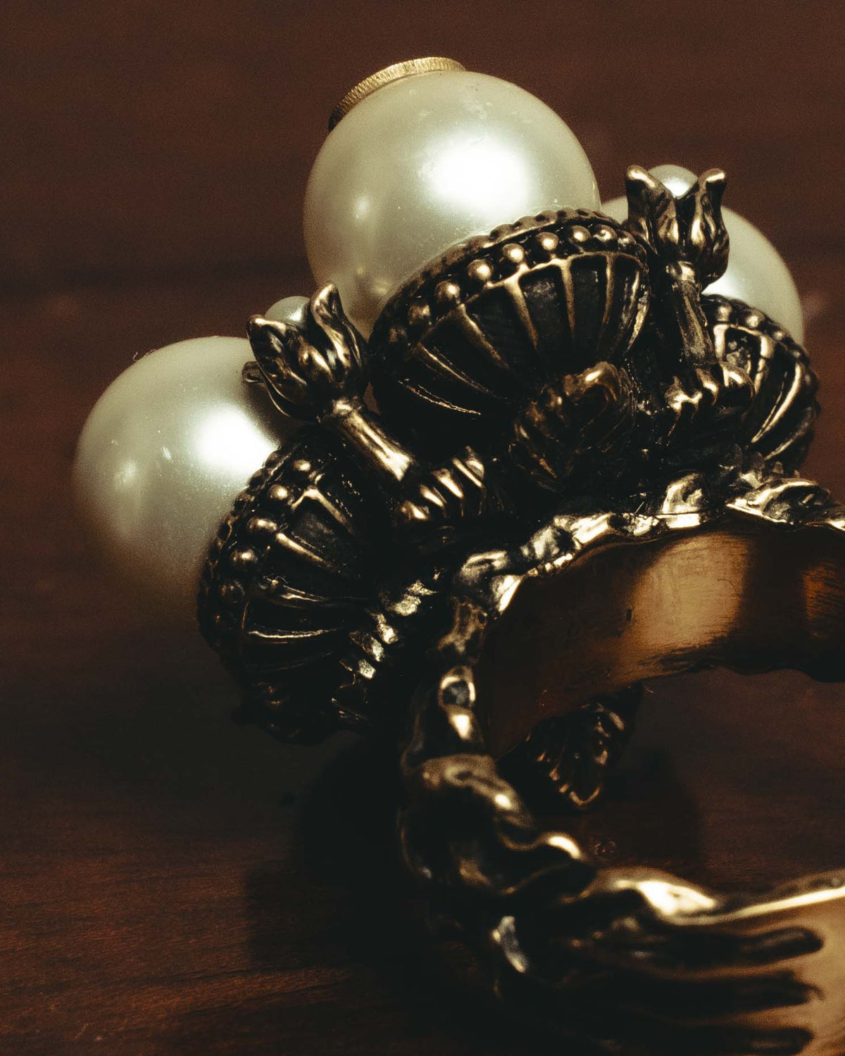 -SPECIAL- "GUCCI" 2015-2022 Pearl cluster sculptural statement ring