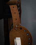“DIESEL” 2000’s Studded craft leather belt