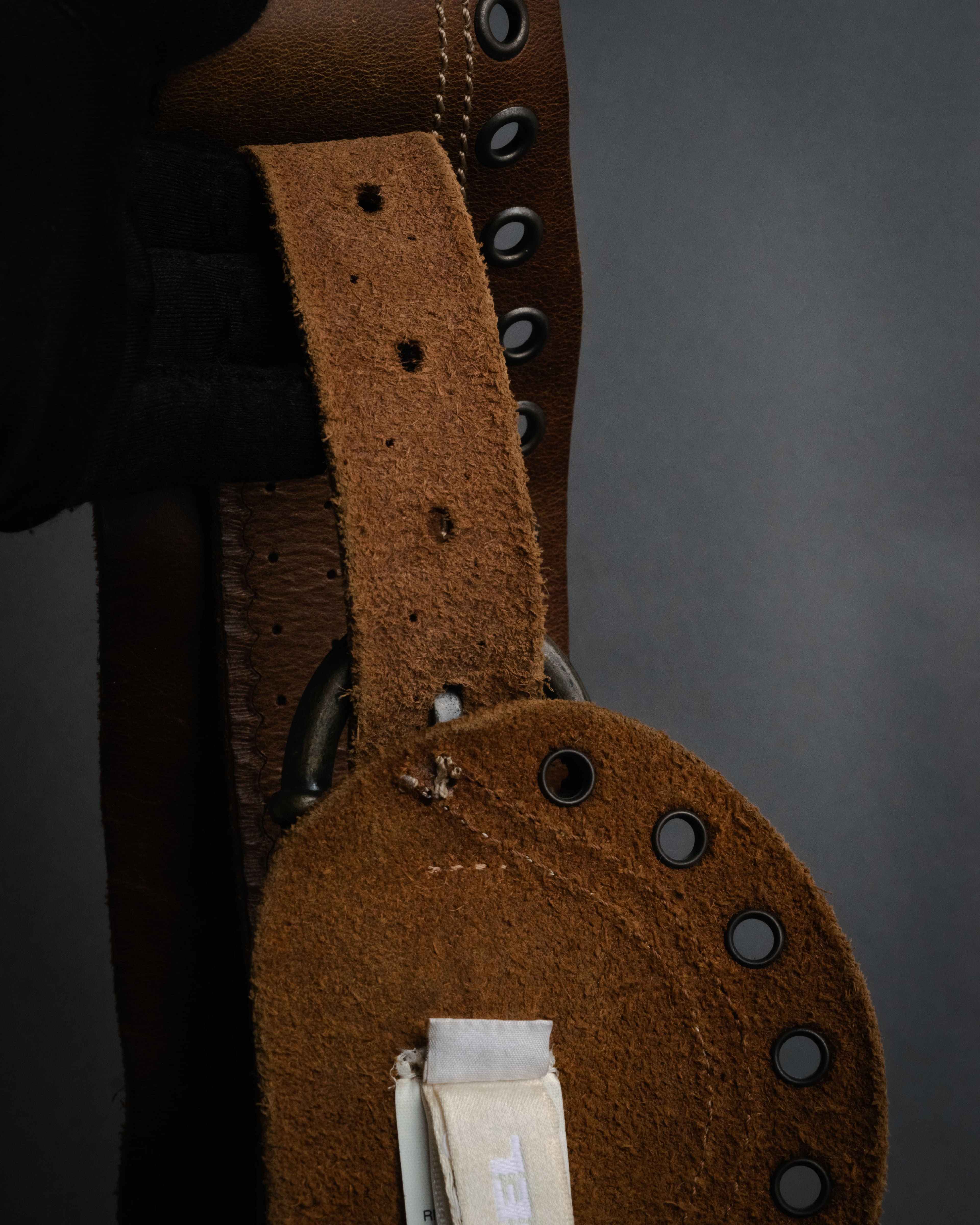 “DIESEL” 2000’s Studded craft leather belt