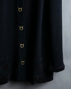 "Salvatore Ferragamo" Gancini design rayon mix cardigan