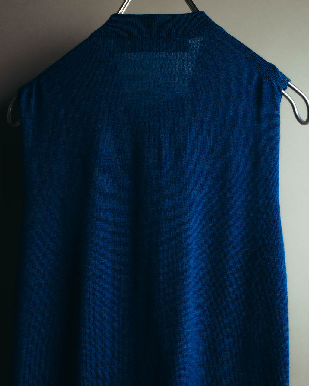 "LANVIN" 00's Elegant wool silk sleeveless knit top